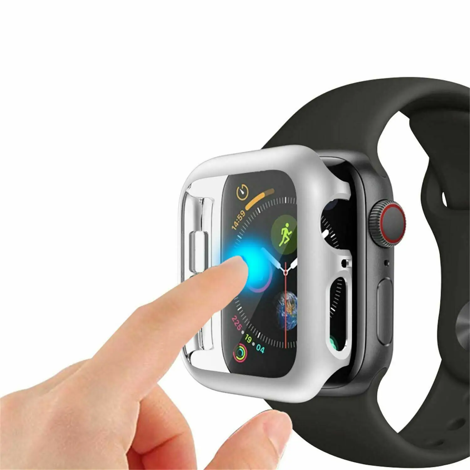 Чехол с полным покрытием для Apple Watch Series 5 серия 4 40 мм 44 чехол iWatch защитной пленкой