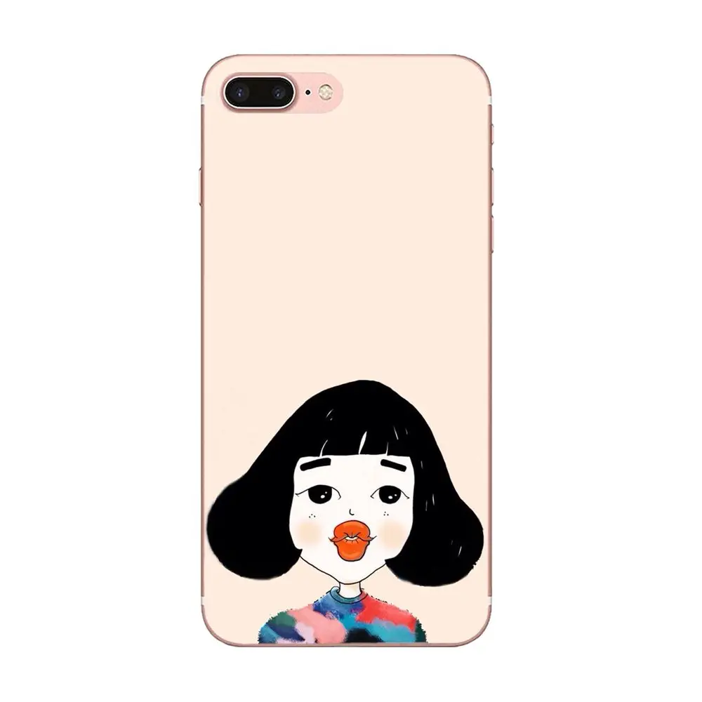 Забавный кот толстые губы нечетная девочка картофельные чипсы для Huawei Honor Mate 7 7A 8 9