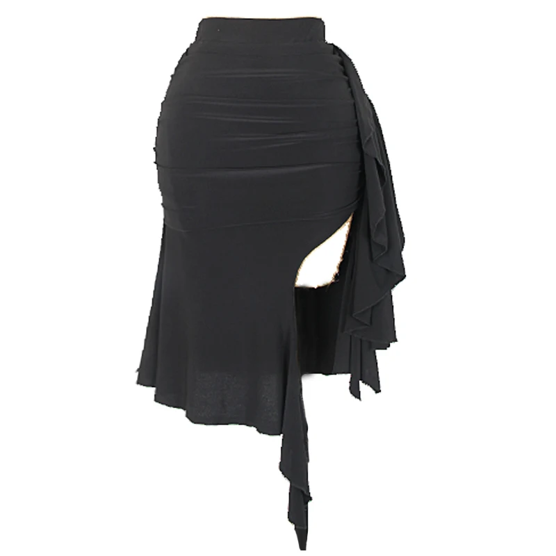

Latin Dance Skirt Female Adult Irregular Practice Half-Length Hip Skirts Cha Cha Rumba Samba Tango Salsa Dancing Wear DNV13597