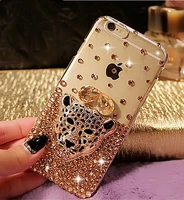 hot tiger leopard head crystal diamond glitter bling phone cases for huawei p9 p10 p20 p30 p40 pro lite mate10 20 30 pro lite