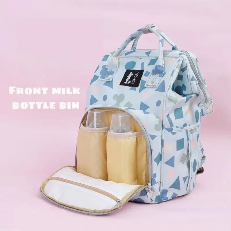 Disney-Bolsa de pa&ntilde;ales de maternidad para mam&aacute;s, bolsa de pa&ntilde;ales de gran capacidad, mochila de viaje, bolso de lactancia para el cuidado del beb&eacute;, regalo de moda para mujer-2