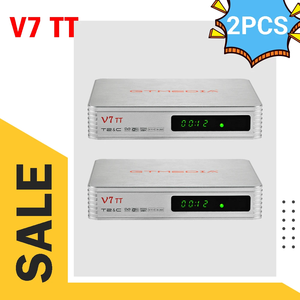 [2 шт.] DVB-T T2 DVB-C GTMEDIA V7 TT DVB-C/83j. B 1080P Full HD Поддержка H.265 HEVC USB wifi YouTube Youporn | Электроника