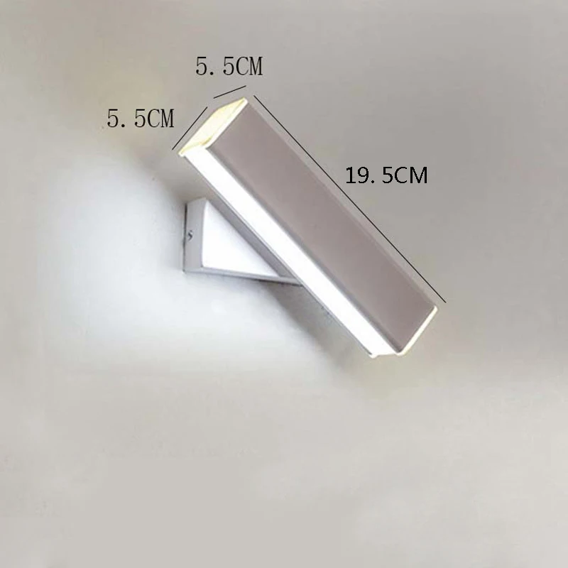 

Modern Wall Lamp LED Wall Lights rotatable square Wandlamp For Bedroom Corridor Kitchen Aluminum Acryl Applique Murale Luminaire