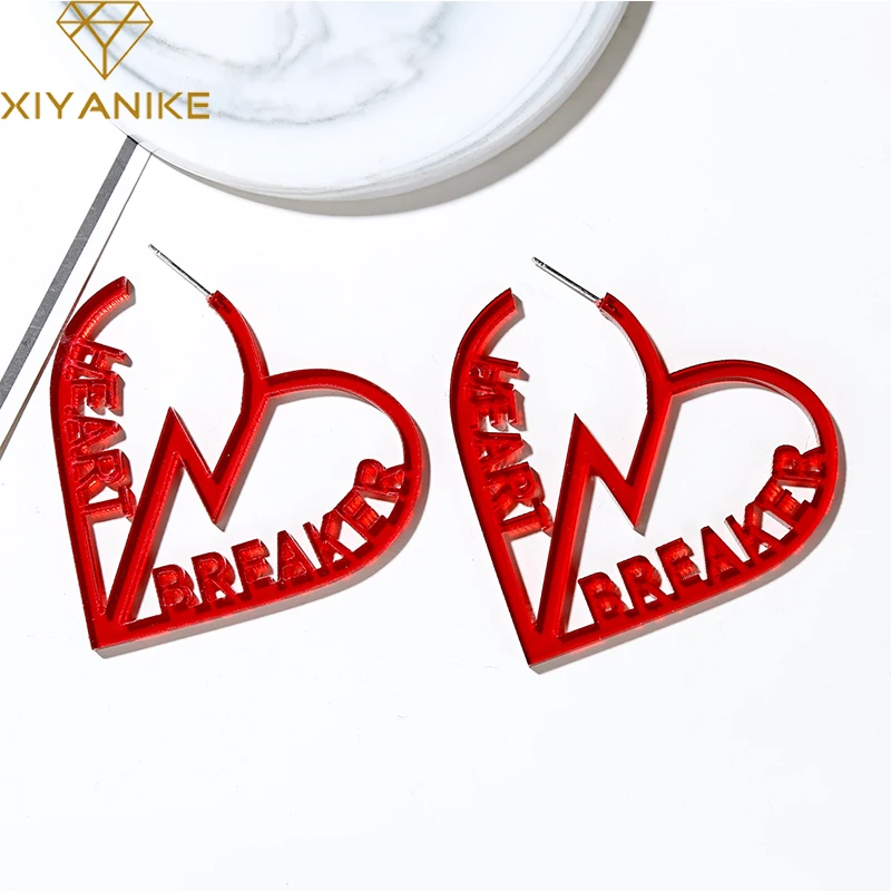 Женские акриловые серьги-подвески XIYANIKE креативные забавные ажурные в стиле 2020 -