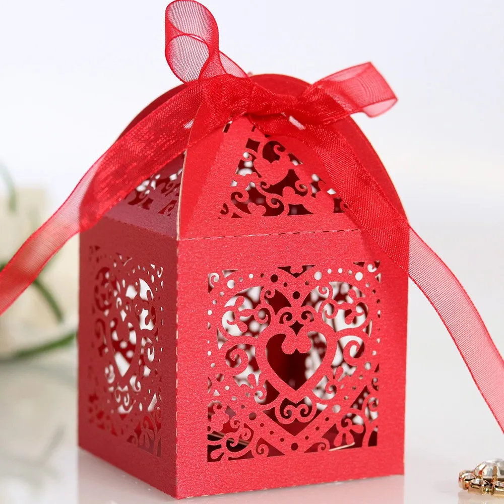 Классический Любовь сердце подарок посылка коробка для свадебных сувениров