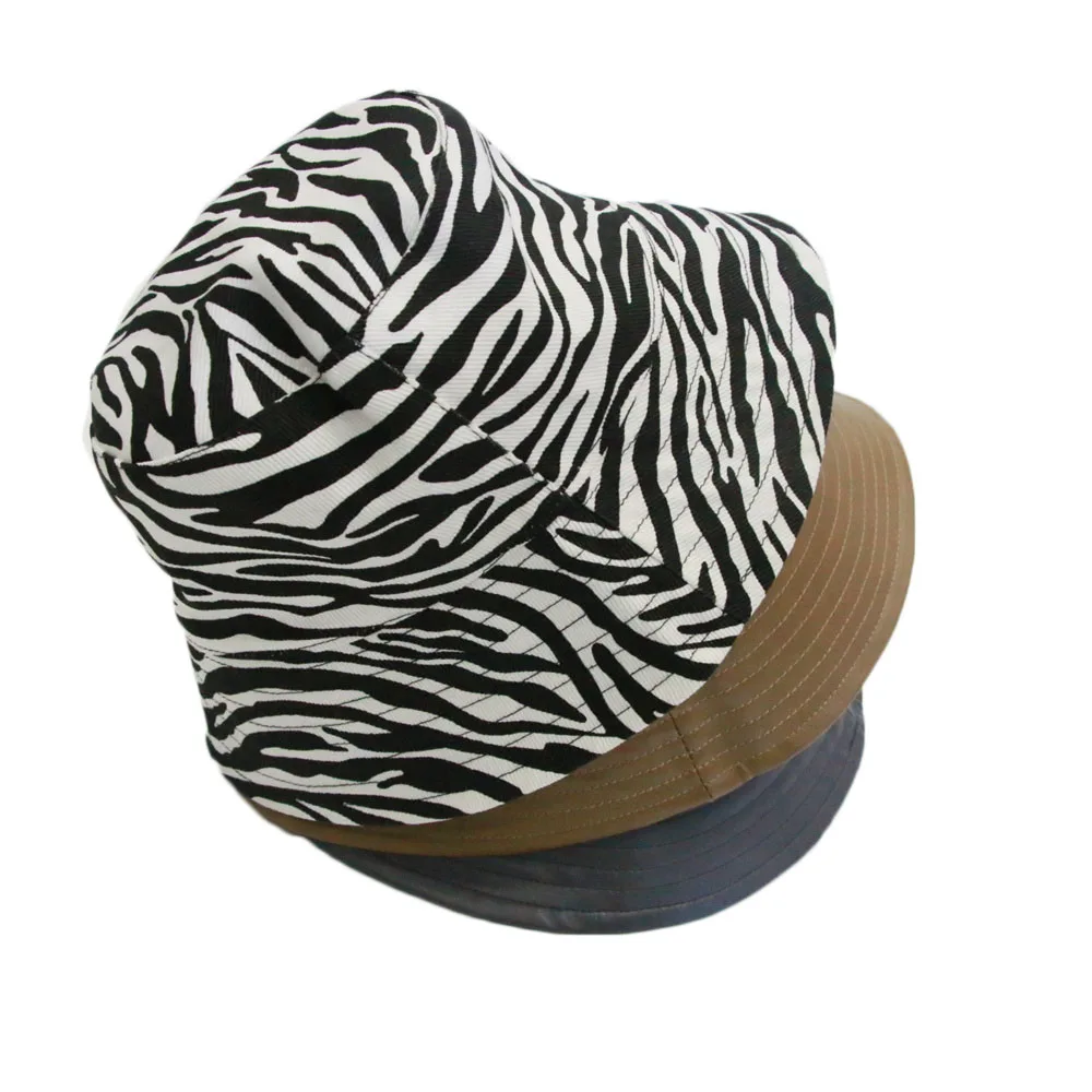 Женские двухсторонние шляпы с принтом зебры рыбацкая шляпа модные из