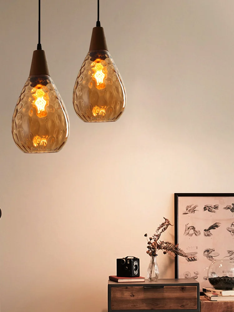 

Стеклянный подвесной светильник Artpad в скандинавском стиле, лампа в форме капли воды E27 для гостиной, столовой, бара, спальни, подвесные освет...