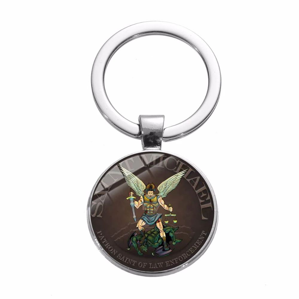 SONGDA винтажный брелок-Шарм Archangel St. Майкл защитит меня, священный щит, защита, знак отправления, брелок, Христианский подарок