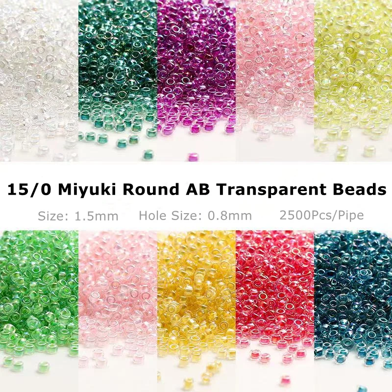 15/0 RR Round Miyuki Glass Seedbeads Japan Imported Beads 1.5mm Metallic Golden Silver DIY For Garments Accessories 10g | Дом и сад