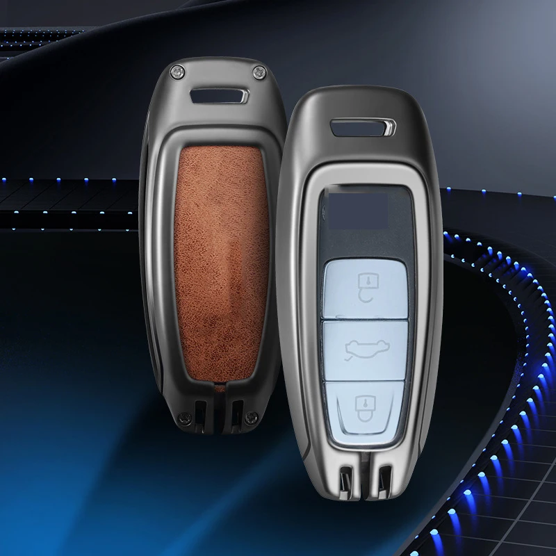 

Car Key Cover Keychain for Audi 2019-2021 Models A6L A7 A8L New Q7 Q8 Car Smart Key Protective Shell Supplies
