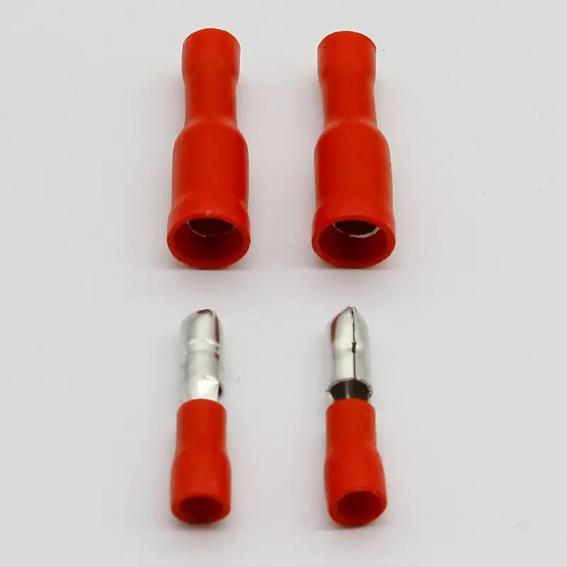 Горячее предложение 50 X красный штекер гнездовой разъем обжимные клеммы проводка