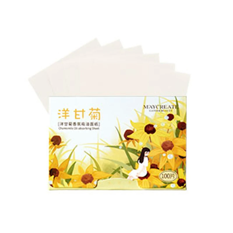 Бумага для промокания лица 100 шт. впитывающие салфетки контроля жирности листы