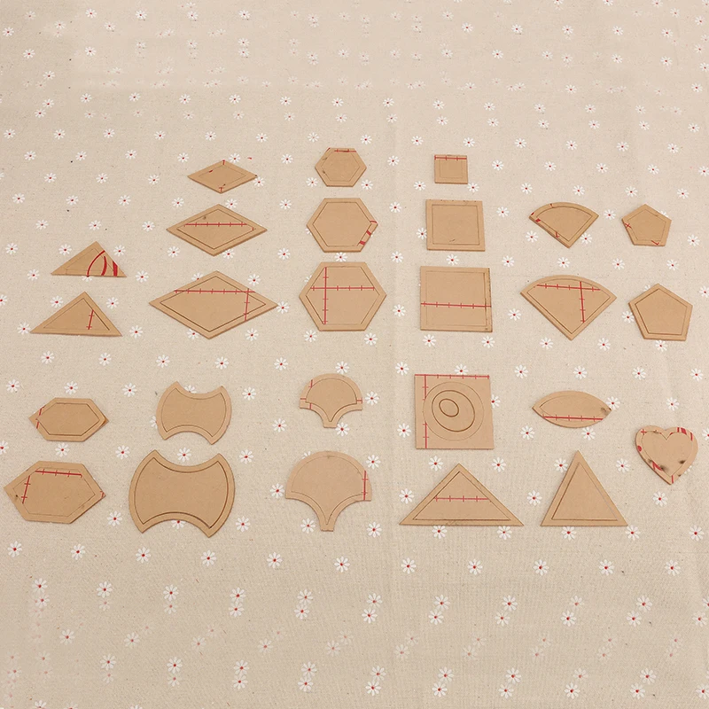 

MIXED QUILT TEMPLATES ACRYLIC DIY TOOLS FOR PATCHWORK QUILTER 1 SET 54PCS
