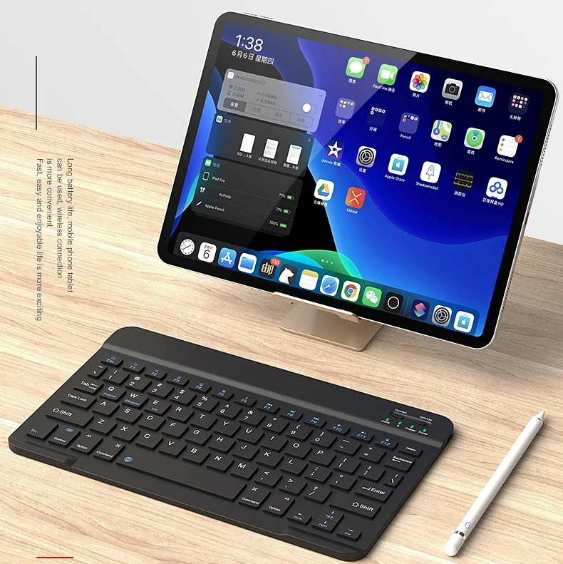 Kemile русский язык Беспроводная Bluetooth 3,0 клавиатура для samsung планшета и смартфона Lenove и huawei Android Windows система