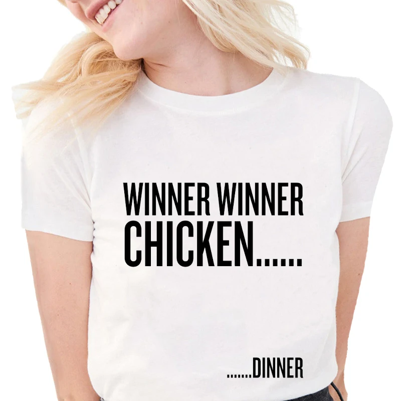Футболка winner с принтом цыпленка женские футболки забавными буквами и круглым