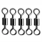 50 шт. рыболовные Вертлюги с шарикоподшипником, вертлюг с твердым кольцом, рыболовный коннектор крюк-карабин, защелкивающийся штифт, набор снастей для карпа