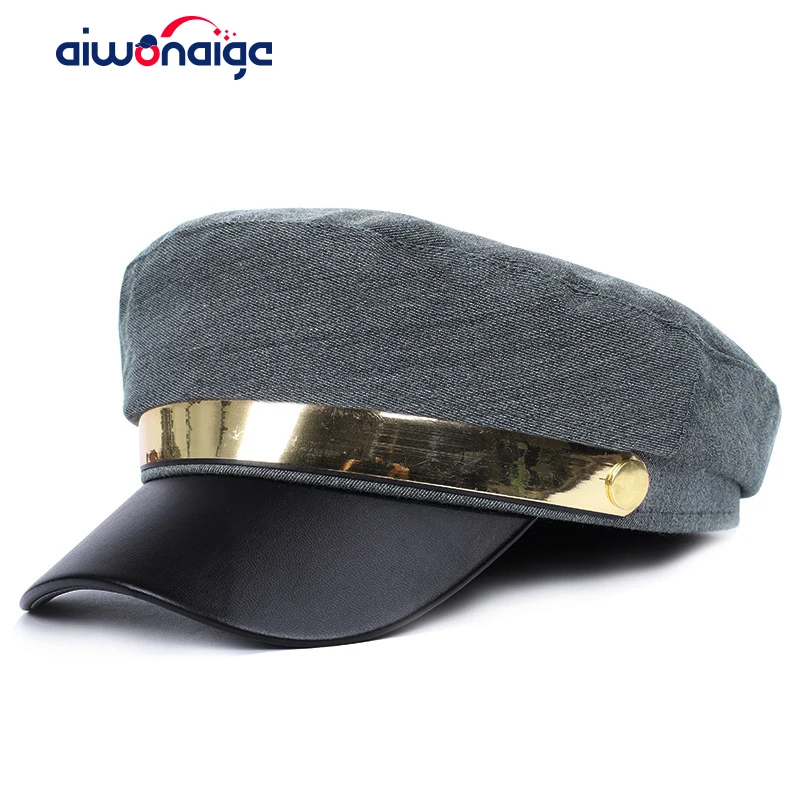 2019 ретро мужские и женские военные кепки высокого качества Полосатые Шляпы