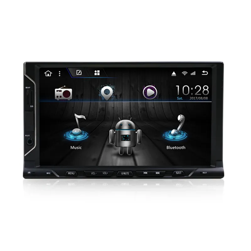 Автомобильный мультимедийный плеер 7 дюймов 1 Din Android 8 ядер без DVD автомагнитола