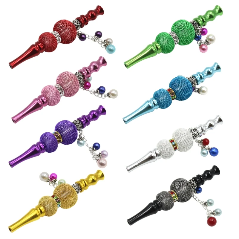 

Shisha Hookah Accessories Metal Rhinestone Nozzle Beads Pendant Hookah Tips Shisha Nargila Hose Interface Mouth Tips Cigarette S