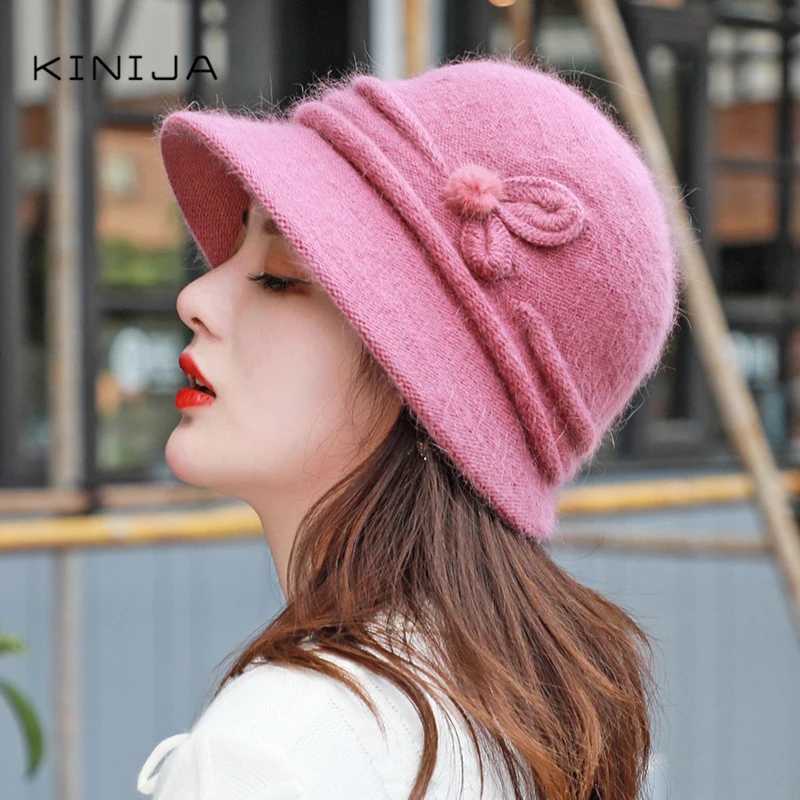 Высококачественная женская зимняя теплая универсальная вязаная шапка из