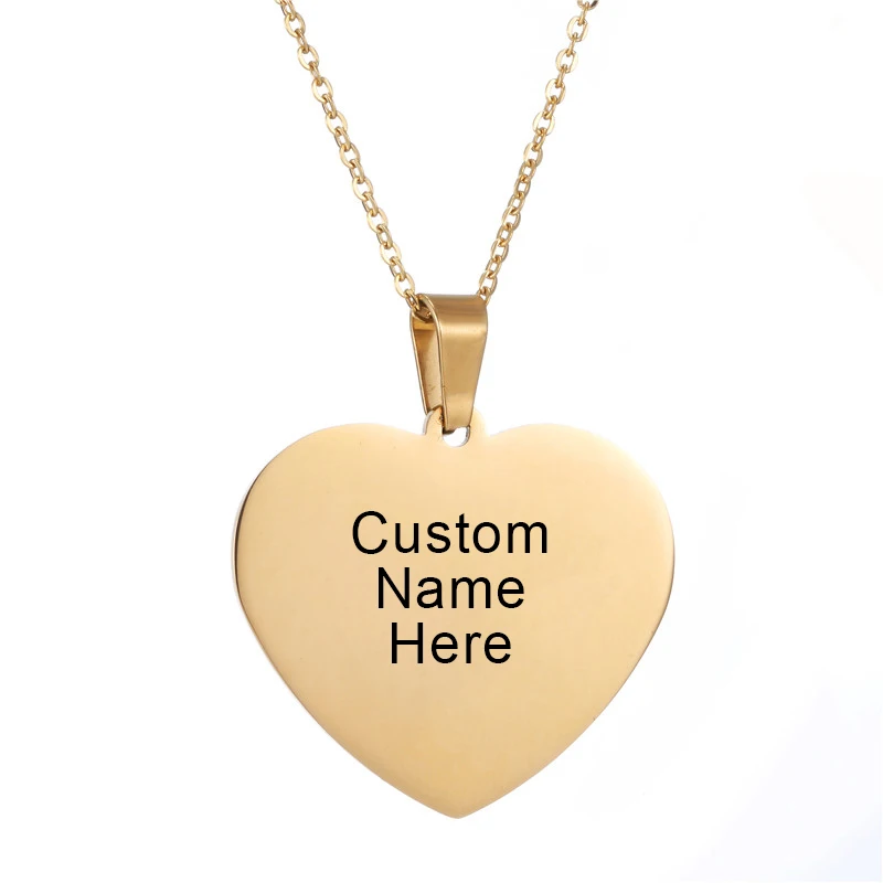 Персонализированная табличка с именем на заказ ожерелье фото из нержавеющей