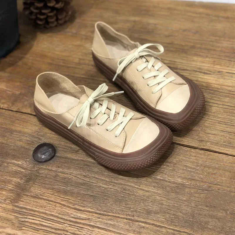 

Кроссовки из натуральной воловьей кожи ручной работы, на шнуровке