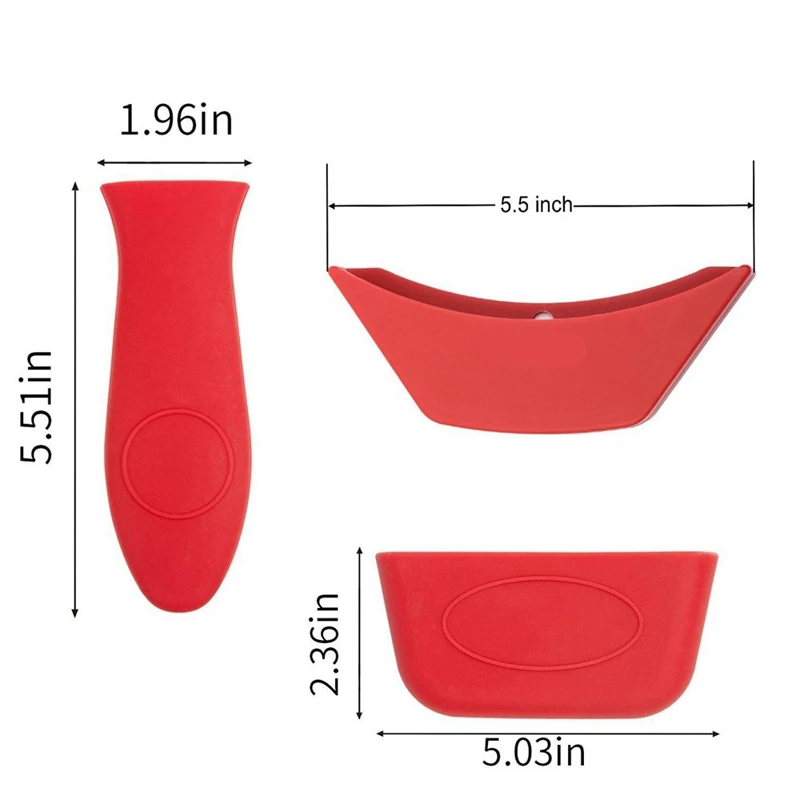 Силиконовый держатель с горячей ручкой (набор из 3) горячие рукавицы для чугунных