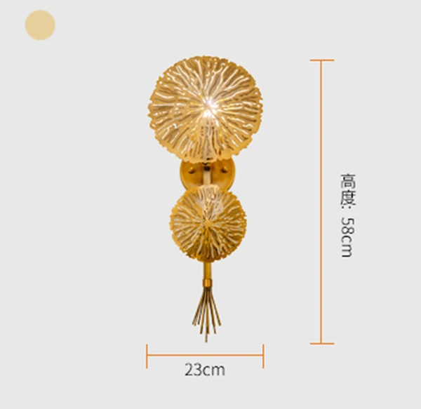 Золотой настенный светильник модный светодиодный роскошный дизайн хорошее