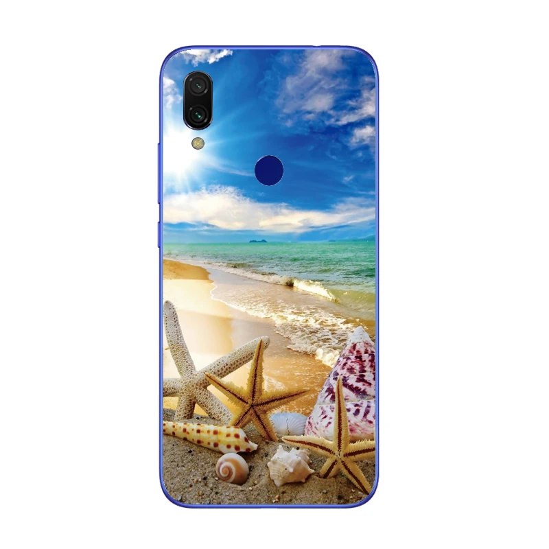 Для Xiaomi Redmi 7 Чехол чехол Мягкие силиконовые с рисунком задняя крышка для Coque Redmi7