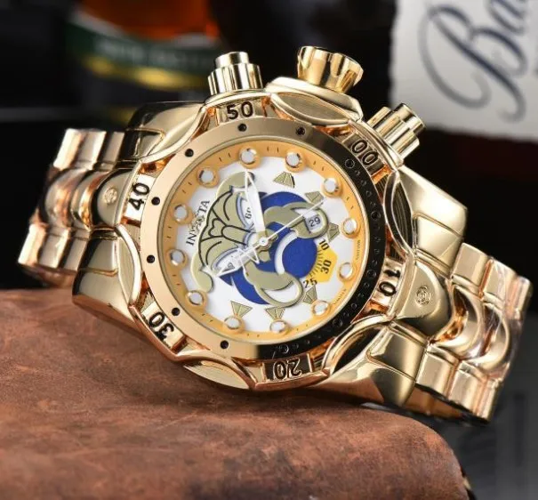 

2021 Domineering New High Quality Hot Sale Waterproof Clown Big Dial Steel Belt Quartz Men's Watch