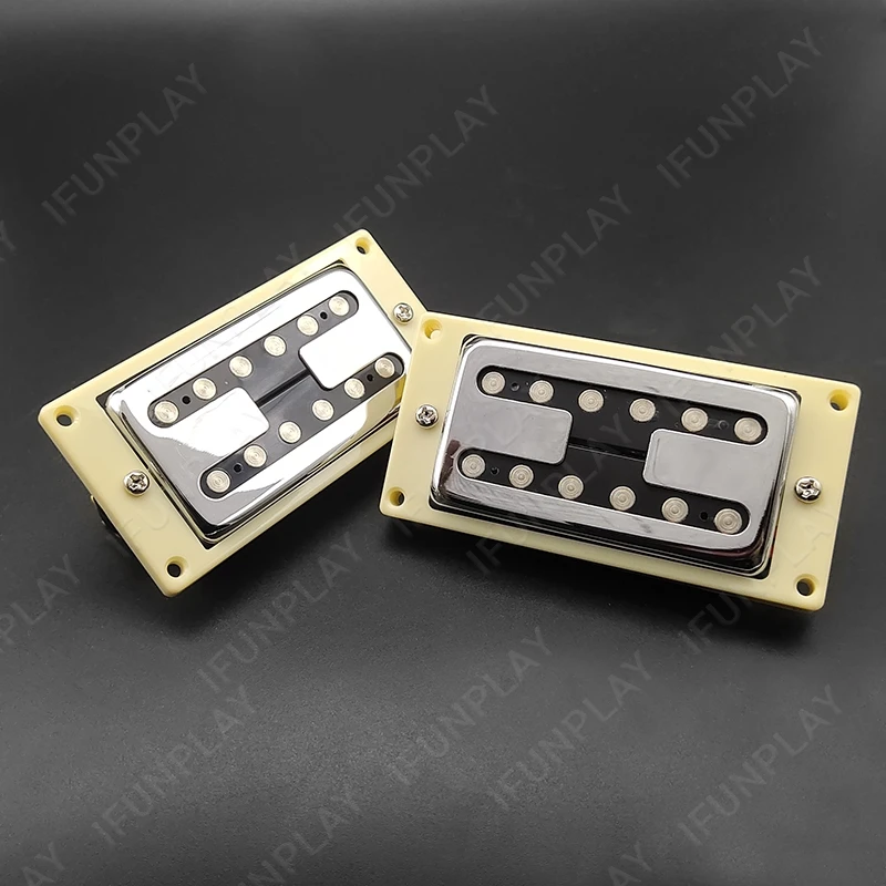 6 струнный звукосниматель для электрогитары H Type Humbucker Neck Bridge для гитары LP Style с латунной крышкой и кольцом 50мм/52мм.