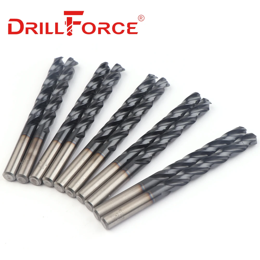 10PCS 3mm-12.5mm M35 HSSCO Cobalt TiAlN Drill Bits HSS 3 Flutes Twist Drill Bit For Stainless Steel(3/4/5/6/7/8/9/10/11/12.5mm) images - 6