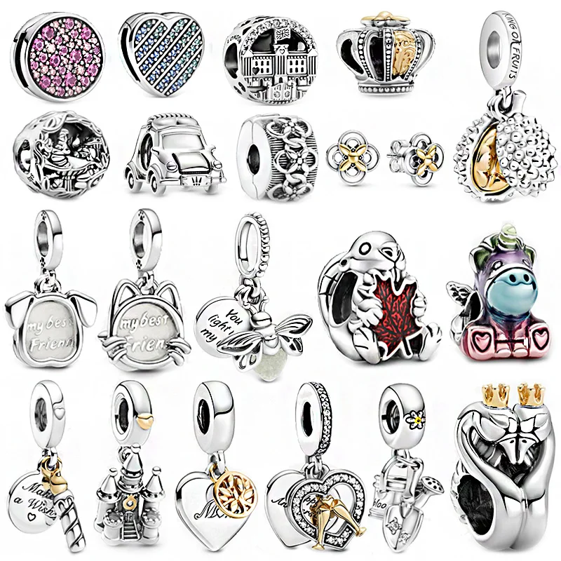 

Женский браслет дружбы из серебра 925 пробы, с подвесками