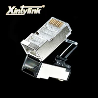 xintylink 500/1000pcs cat6 rj45 connector ethernet cable rj 45 plug cat 6 jack metal 8p8c shielded terminals stp network ftp