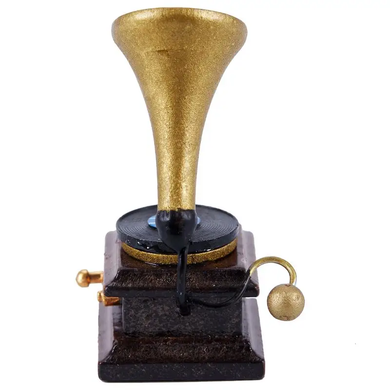 1/12 миниатюрный фонограф записывающий плеер ремесла модель Кукольный домик Декор