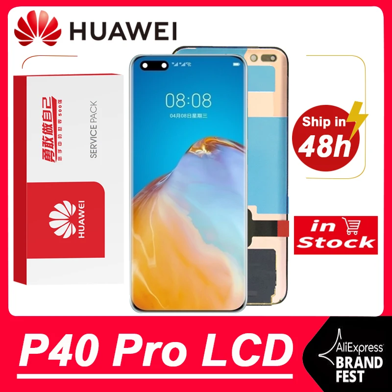 ЖК-дисплей 100% ''OLED для Huawei P40 Pro сменный сенсорный экран с дигитайзером в сборе