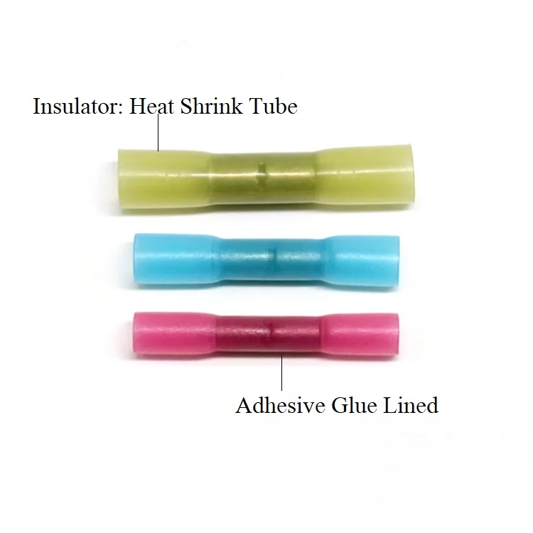 

10pc BHT2 AWG 16-14 Heat Shrink Butt Connectors Solder Seal Wire Connectors Terminals Automotive Insulated Waterproof Blue