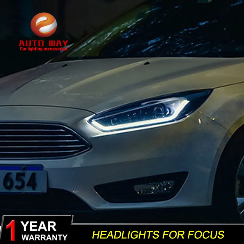 Автомобильный Стайлинг чехол для Ford Focus 3 2015 2017 фары Светодиодная