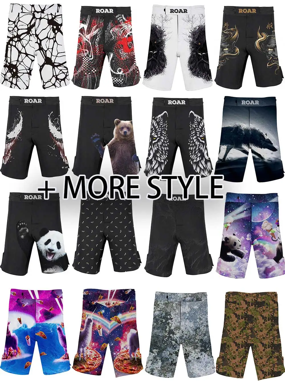 Lightning Pattern MMA BJJ Blaze Shorts Muay Thai WOD Cross Training Kickboxing Short | Taekwondo &amp Karate Clothing