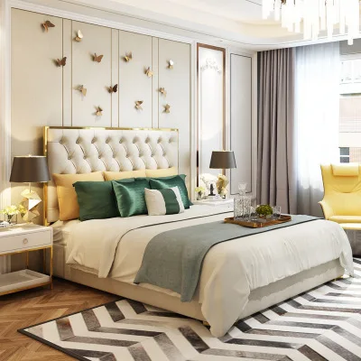 Светильник Кая роскошная двуспальная кровать в европейском и американском стиле