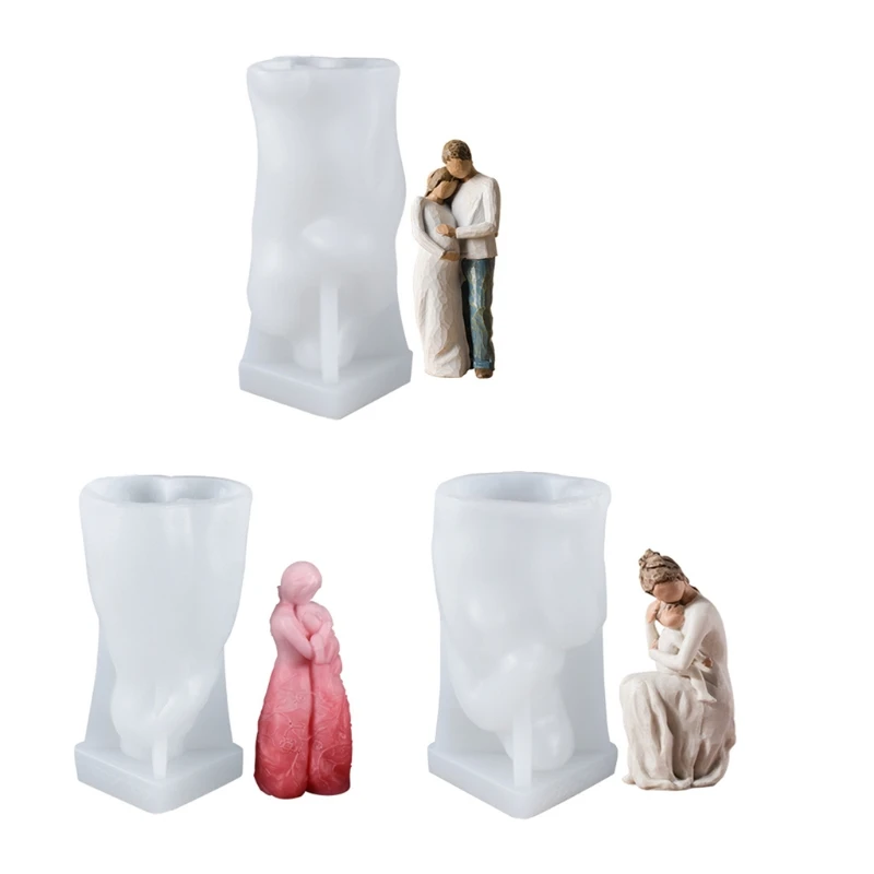 

41XC Nordic Style Abstract Human Body Candle Wax Epoxy Resin Mold Handmade Aromatherapy Plaster Silicone Mould DIY Crafts Tools