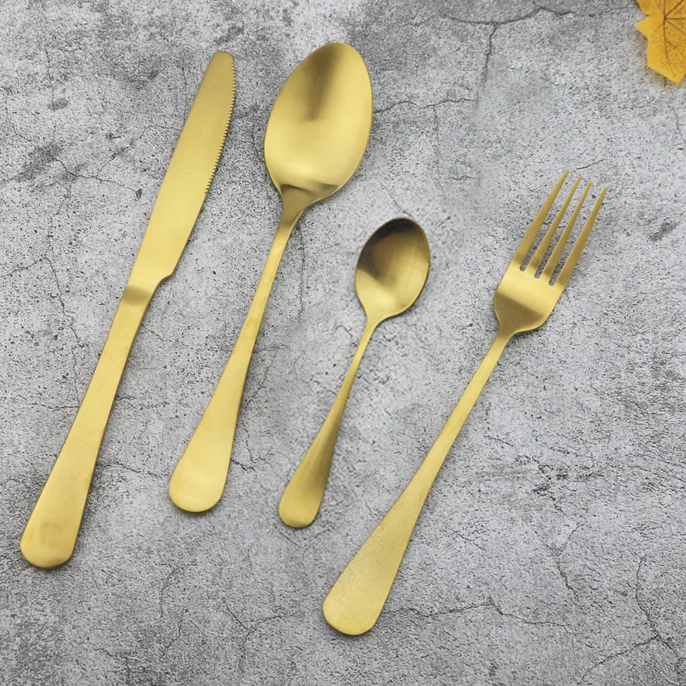 Женская столовая посуда из нержавеющей стали 18/10 4 шт. столовый набор с ножом и