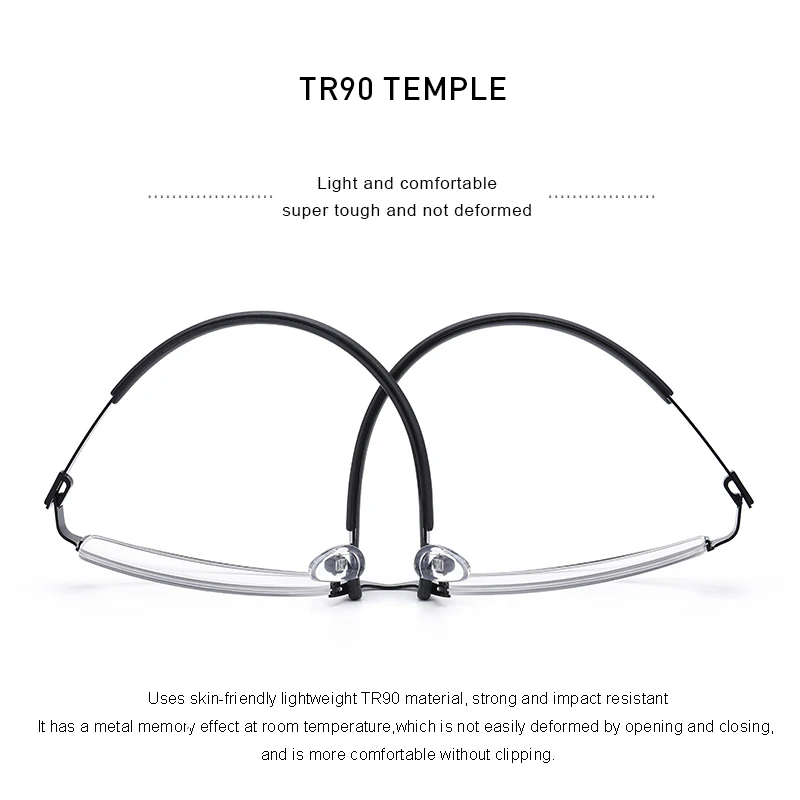 Дизайн MERRYS мужские очки из титанового сплава оправа полуоптическая близорукость