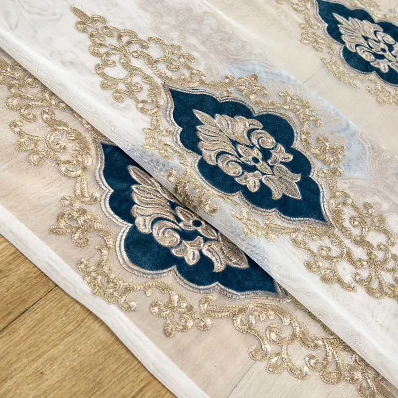 Европейский светильник роскошный современный стиль с Флокированной вышивкой