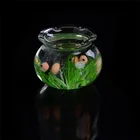 Стеклянная Чаша для аквариума, 1 шт., 1:12, миниатюрные сетки для кукольного домика, аксессуары для декора кукольного домика 112