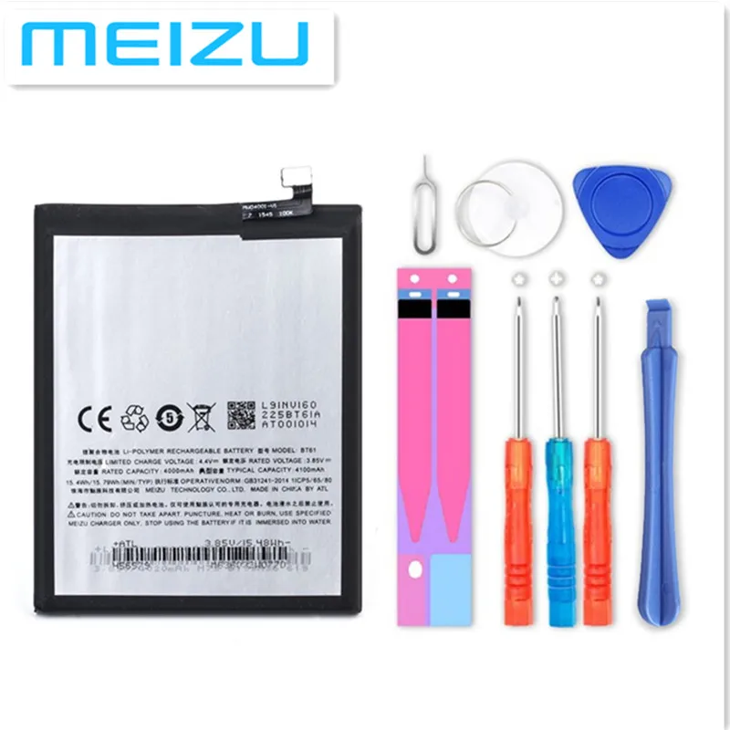 Аккумулятор для Meizu 100% новый аккумулятор 4000 мАч BT61 M3 Note L681 L681H M681 M681H новейшая