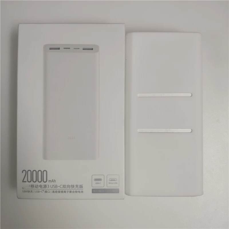 Чехол для Xiaomi Power bank 20000 мАч 3 PLM18ZM 18 Вт 2-сторонняя Быстрая зарядка USB C портативный Mi
