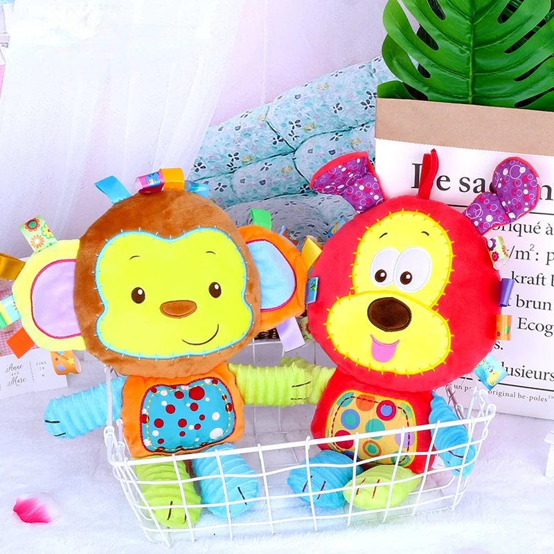 

Happy Monkey Baby Stuffed Toys Dolls Short Stuffed Animals Newborn Products Baby Stuffed Toys