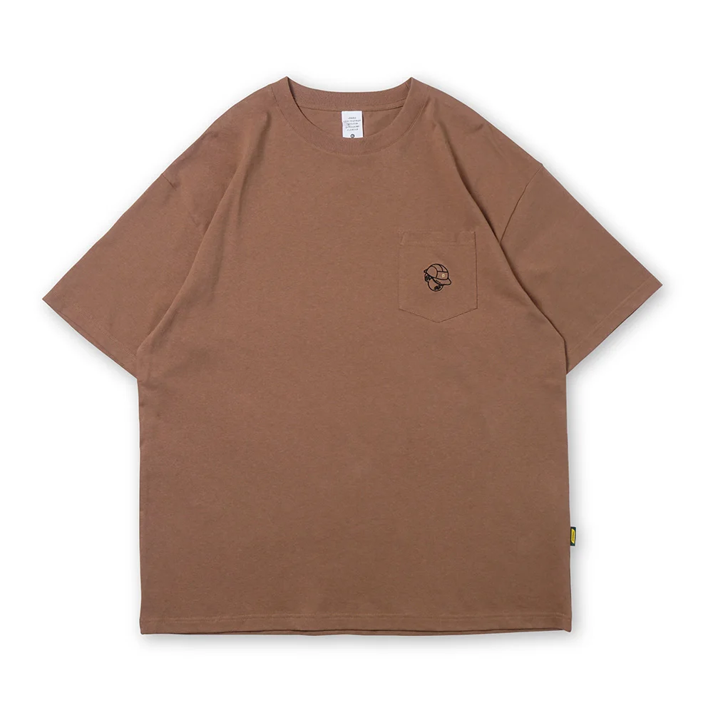 

Skater '90s Pocket T-shirt Mens Summer Streetwear Casua Loose Round Neck Short Sleeve Cotton Tee Men Half Sleeve T Shirts