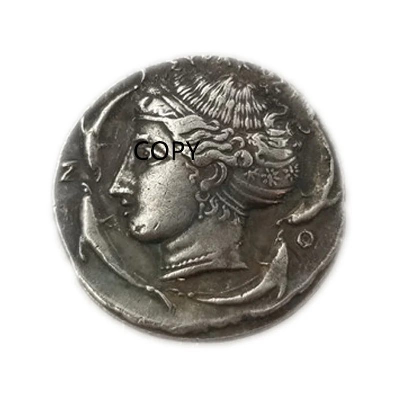 

Fairy Arethusa & Horse Carriage Replica Coin Syracuse of ANCIENT GREEK Commemorative Coins Copper Craft Collect